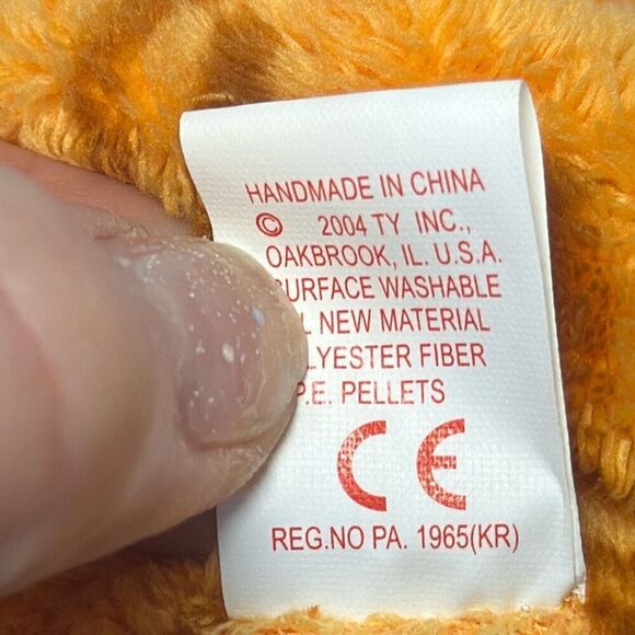 2004 TY Original Beanie Babies "Garfield" The Cat & Odie Dog Plush Jon Arbuckle - Picture 8 of 10